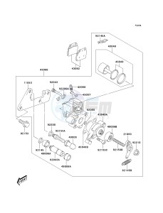 KSF 400 A [KFX400) (A1-A3) [KFX400) drawing REAR BRAKE-- A1- -