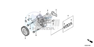 CRF250LE CRF250L Korea - (KO) drawing OIL PUMP