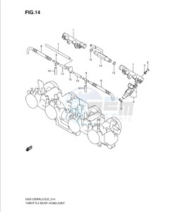 GSX1250 FA drawing THROTTLE BODY HOSE/JOINT