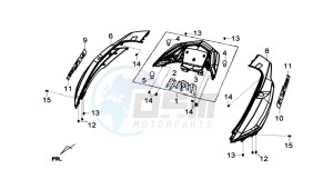 GTS 125I drawing COWLING