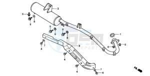 TRX300FW FOURTRAX 300 4X4 drawing EXHAUST MUFFLER