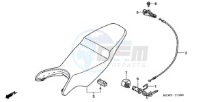 VFR800A9 France - (F / ABS CMF MME TWO) drawing SEAT