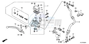 CBR250RB drawing FRONT BRAKE MASTER CYLINDER (CBR250R)