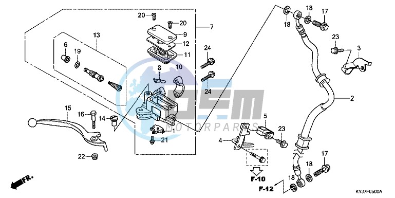 FRONT BRAKE MASTER CYLINDER (CBR250R)