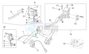 Scarabeo 50 2t (eng. Minarelli) drawing LH Controls