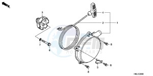 SH125DH UK - (E) drawing REAR WHEEL