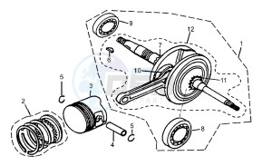 Quasar 180 drawing Crankshaft cpl