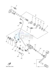 MTN850-A MTN-850-A MT-09 ABS (BS27) drawing SHIFT SHAFT