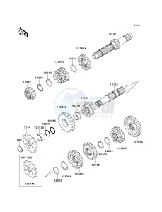 KX 250 N [KX250F](N2) N2 drawing TRANSMISSION