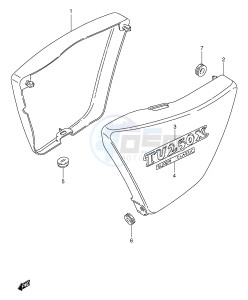 TU250X (E2) drawing FRAME COVER (MODEL X)