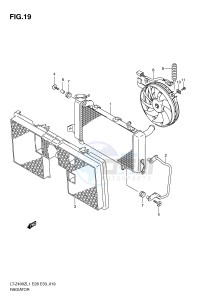 LT-Z400 (E28-E33) drawing RADIATOR