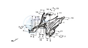 GTS 300i 2012 drawing FOOTREST