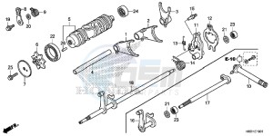 TRX420TE1H Europe Direct - (ED) drawing GEARSHIFT FORK (TRX420FE1/FM1/FM2/TE1/TM1)