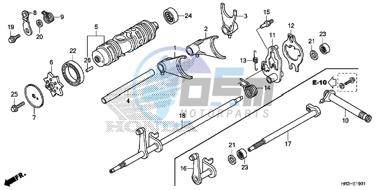 GEARSHIFT FORK (TRX420FE1/FM1/FM2/TE1/TM1)