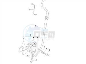 LIBERTY 50 CORPORATE NO ABS E4 (EMEA) drawing Brakes pipes - Calipers