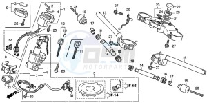 CBR600RR drawing HANDLE PIPE/TOP BRIDGE