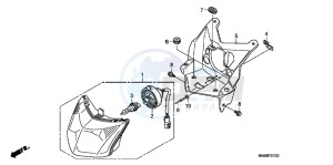 TRX250XB drawing HEADLIGHT