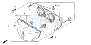 CBF600S drawing HEADLIGHT (CBF600S/SA)