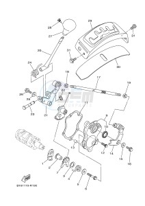 YFM700FWAD YFM70GPXG GRIZZLY 700 EPS (2UD3) drawing SHIFT SHAFT