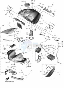 YZF600 YZF-R6 (BN6S) drawing FUEL TANK