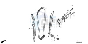 CRF250X9 Europe Direct - (ED / CMF) drawing CAM CHAIN/TENSIONER