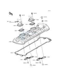 VERSYS 1000 KLZ1000BFF FR GB XX (EU ME A(FRICA) drawing Cylinder Head Cover