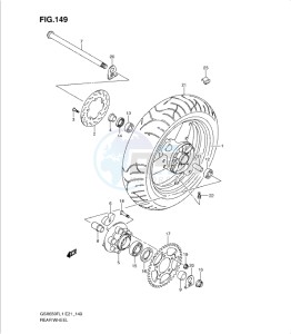 GSXF650 drawing REAR WHEEL (GSX650FUL1 E24)