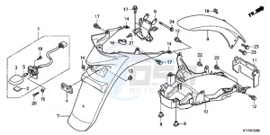 SH125RB drawing REAR FENDER