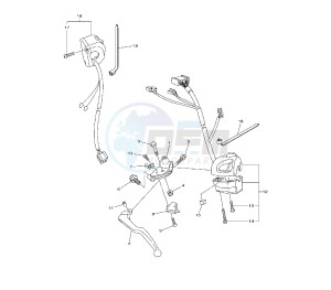 FZ8-N 800 drawing HANDLE SWITCH AND LEVER