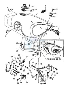 XV VIRAGO 11000 drawing FUEL TANK