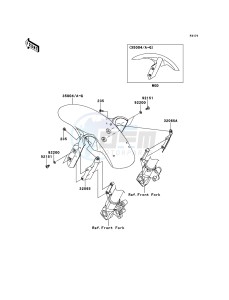 VERSYS KLE650B8F GB XX (EU ME A(FRICA) drawing Front Fender(s)