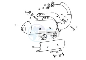 VIVACITY - 100 cc drawing EXHAUST MY99