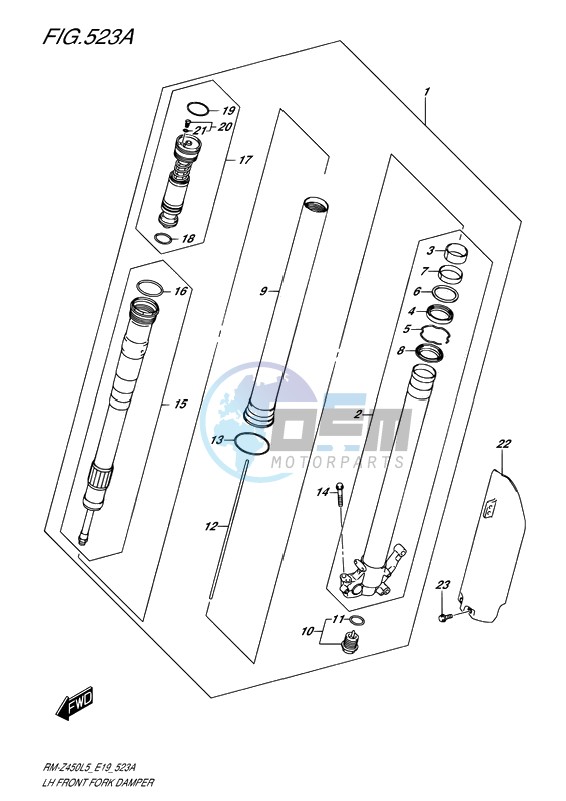 LH FRONT FORK DAMPER