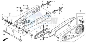 CBF600S drawing SWINGARM (CBF600S8/SA8/N8/NA8)