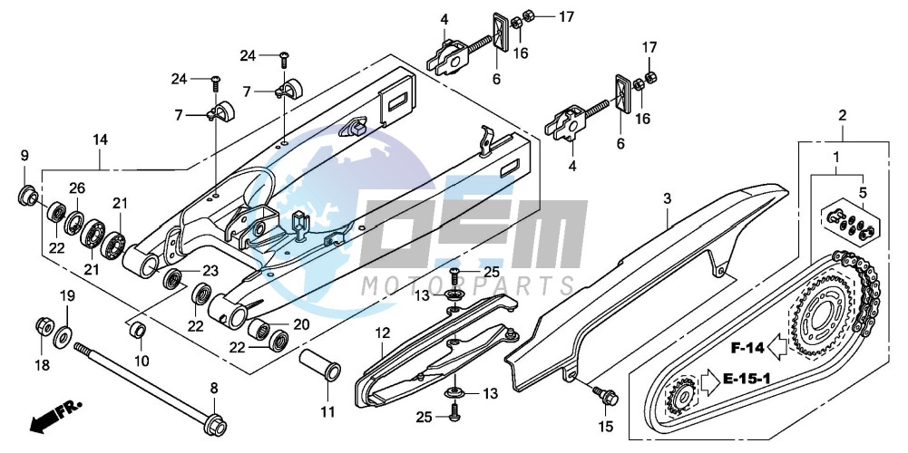 SWINGARM (CBF600S8/SA8/N8/NA8)