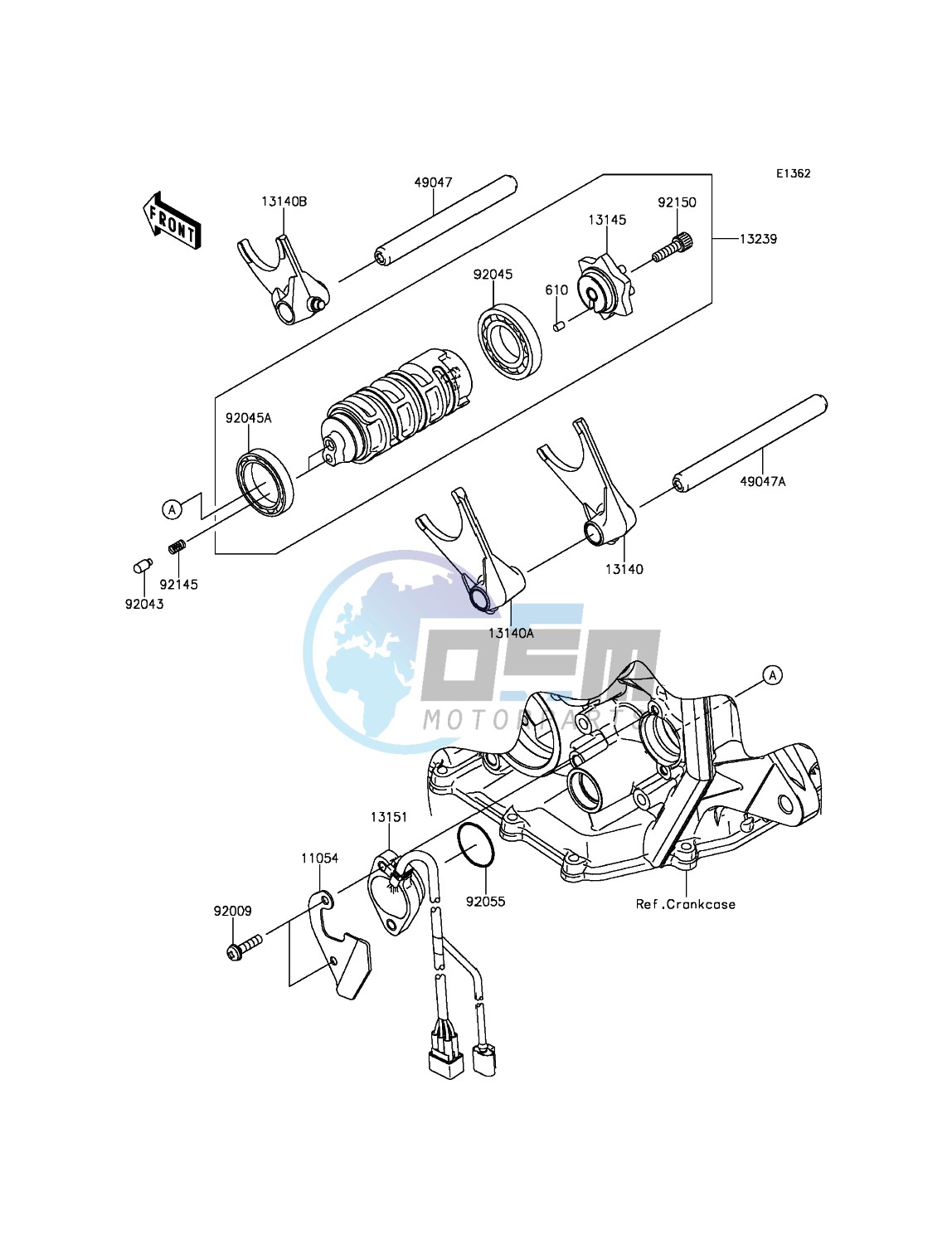 Gear Change Drum/Shift Fork(s)