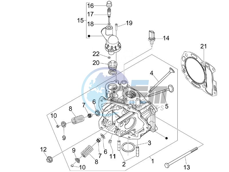 Cilinder head unit - Valve