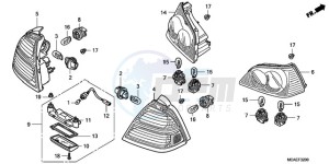 GL18009 NZ / AB NAV - (NZ / AB NAV) drawing REAR COMBINATION LIGHT