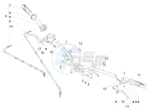 Liberty 150 iGet 4T 3V ie ABS (APAC) drawing Handlebars - Master cil.