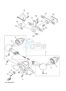 XV1900A MIDNIGHT STAR (1CR3) drawing TAILLIGHT