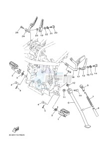 XT250 XT250D SEROW (1YB3) drawing STAND & FOOTREST