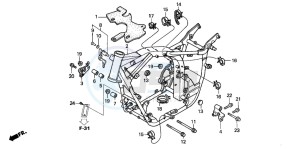 VT750DCB SHADOW SPIRIT drawing FRAME BODY