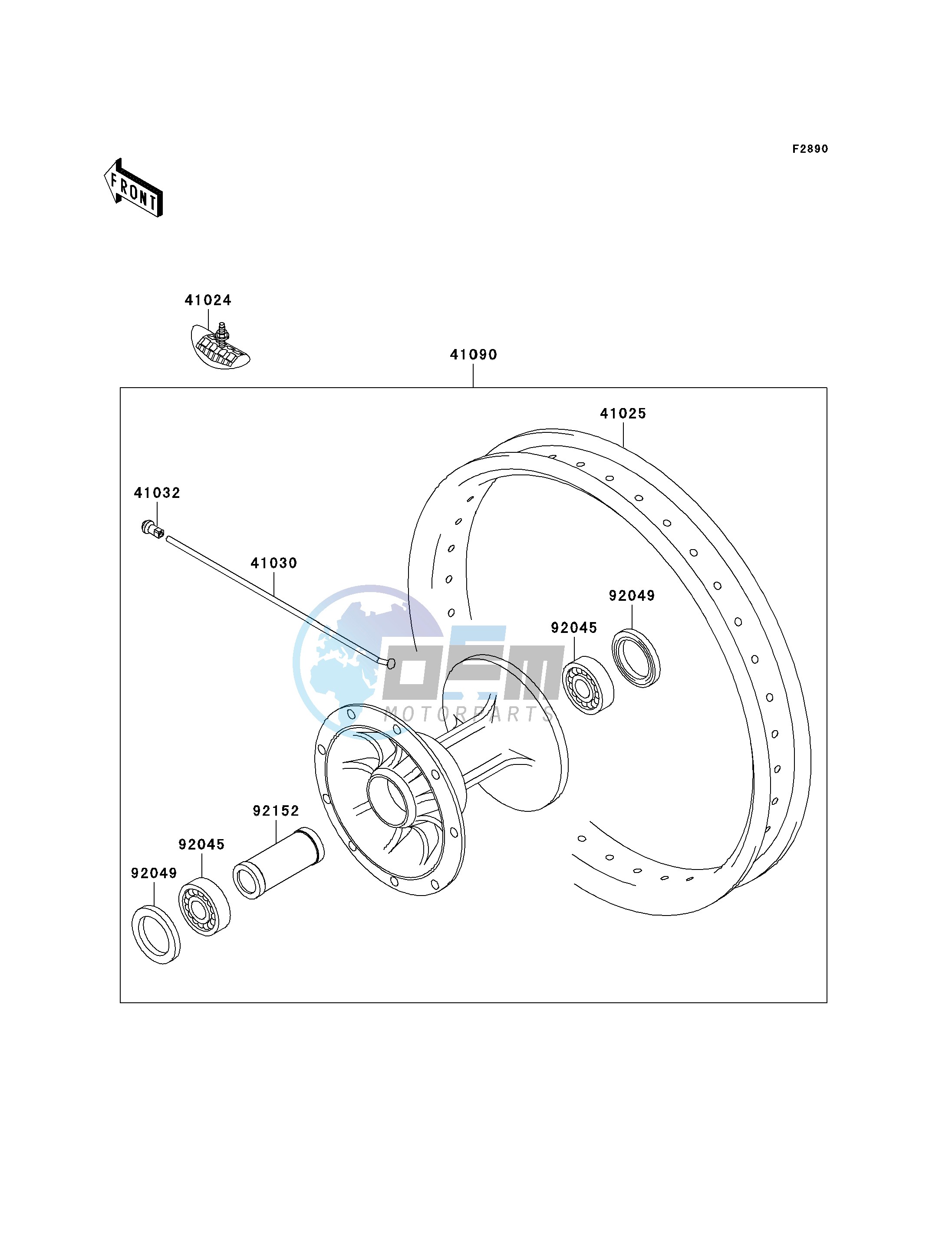 OPTIONAL PARTS-- 20IN FRONT WHEEL- -