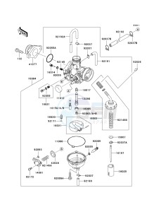 KLX 140 B (KLX140L MONSTER ENERGY) (B8F-B9FA) B9F drawing CARBURETOR