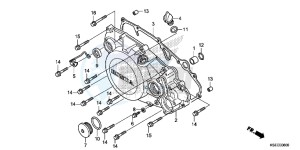 CRF150RBE CRF150RB Europe Direct - (ED) drawing R. CRANKCASE COVER