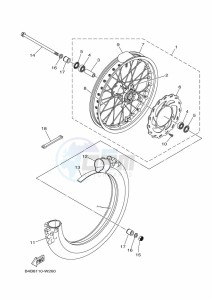 YZ85LW YZ85 (B0GG) drawing FRONT WHEEL