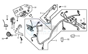 JET BASIX 50 drawing WIRING HARNASS - ELECTRONIC PARTS