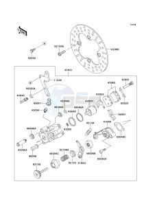 KSF 250 A [MOJAVE 250] (A10-A14) [MOJAVE 250] drawing REAR BRAKE