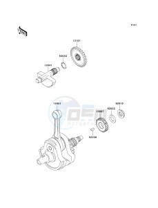 KLX 250 H [KLX250S] (H6F-H7F) H7F drawing CRANKSHAFT