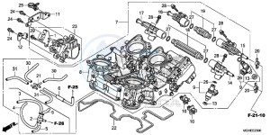 VFR1200XDE CrossTourer - VFR1200X Dual Clutch 2ED - (2ED) drawing THROTTLE BODY